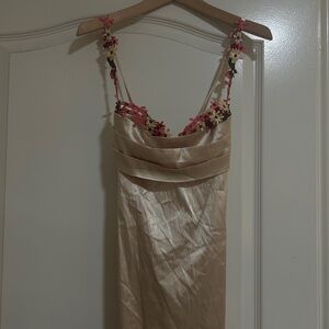 Elegant Floral Strap Dress